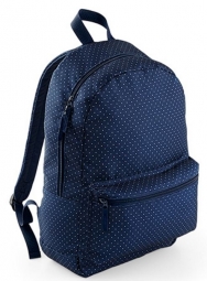 Bagbase Graphic backpack. Kleur Navy Polka Dot