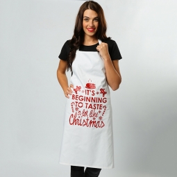 Christmas apron - "Its beginning to taste"