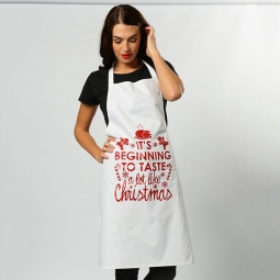 Christmas apron - "Its beginning to taste"