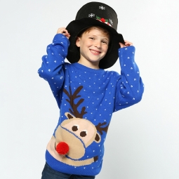 Reindeer - 2D kids Christmas jumper